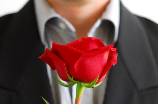 Man with rose