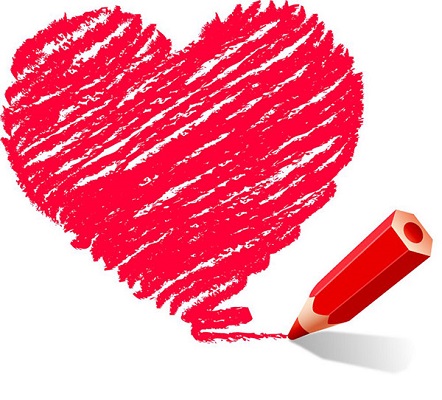 Pencil heart