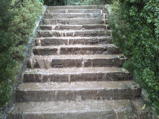 steps water