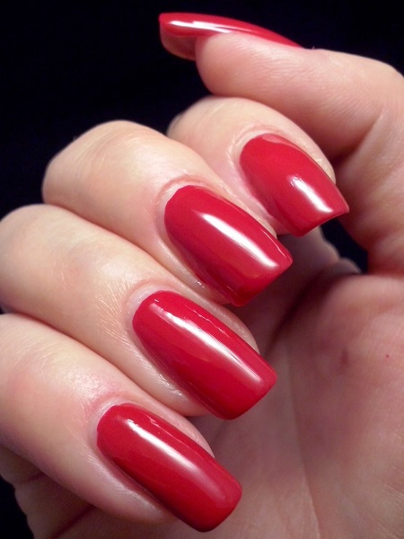 Dark nail polish