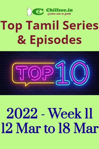2022 Week 11 - Top Chillzee Tamil Series and Episodes - Mar 12 to Mar 18