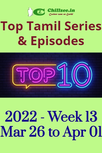 2022 Week 13 - Top Chillzee Tamil Series and Episodes - Mar 26 to Apr 01