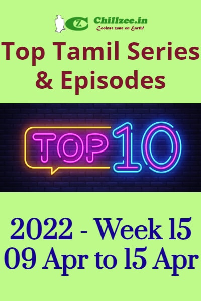 2022 Week 15 - Top Chillzee Tamil Series and Episodes - Apr 09 to Apr 15