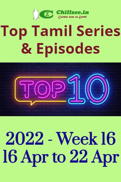 2022 Week 16 - Top Chillzee Tamil Series and Episodes - Apr 16 to Apr 22