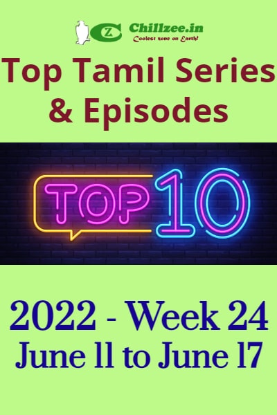 2022 Week 24 - Top Chillzee Tamil Series and Episodes - Jun 11 to Jun 17