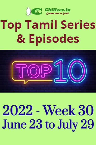 2022 Week 30 - Top Chillzee Tamil Series and Episodes - Jul 23 to Jul 29