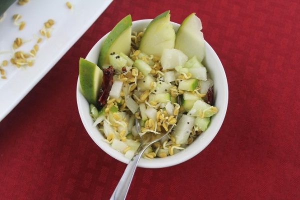 sprouted Fenugreek Salad sprouted Fenugreek Salad