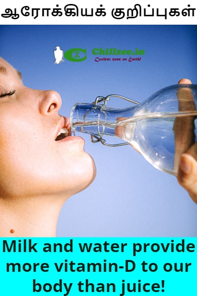 Milk and water provide more vitamin-D to our body than juice!